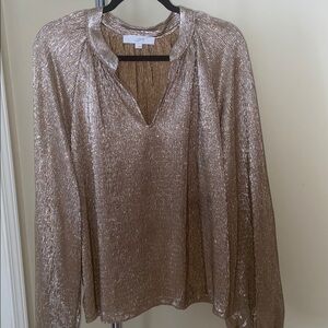 LOFT Shimmering Gold Blouse